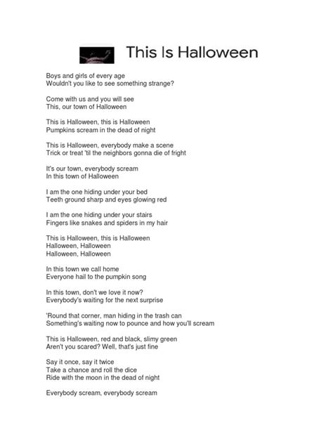 this is hallowen lyrics|this is halloween with lyrics.